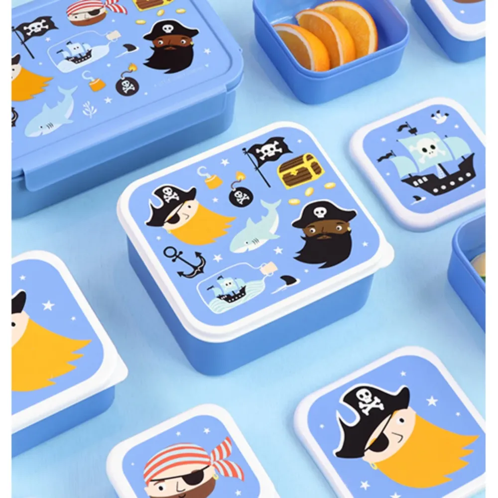 Expandable Modular Little Lovely Company Pirates Lunch & Snack Box Place