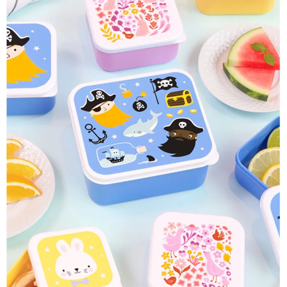 Expandable Modular Little Lovely Company Pirates Lunch & Snack Box Place