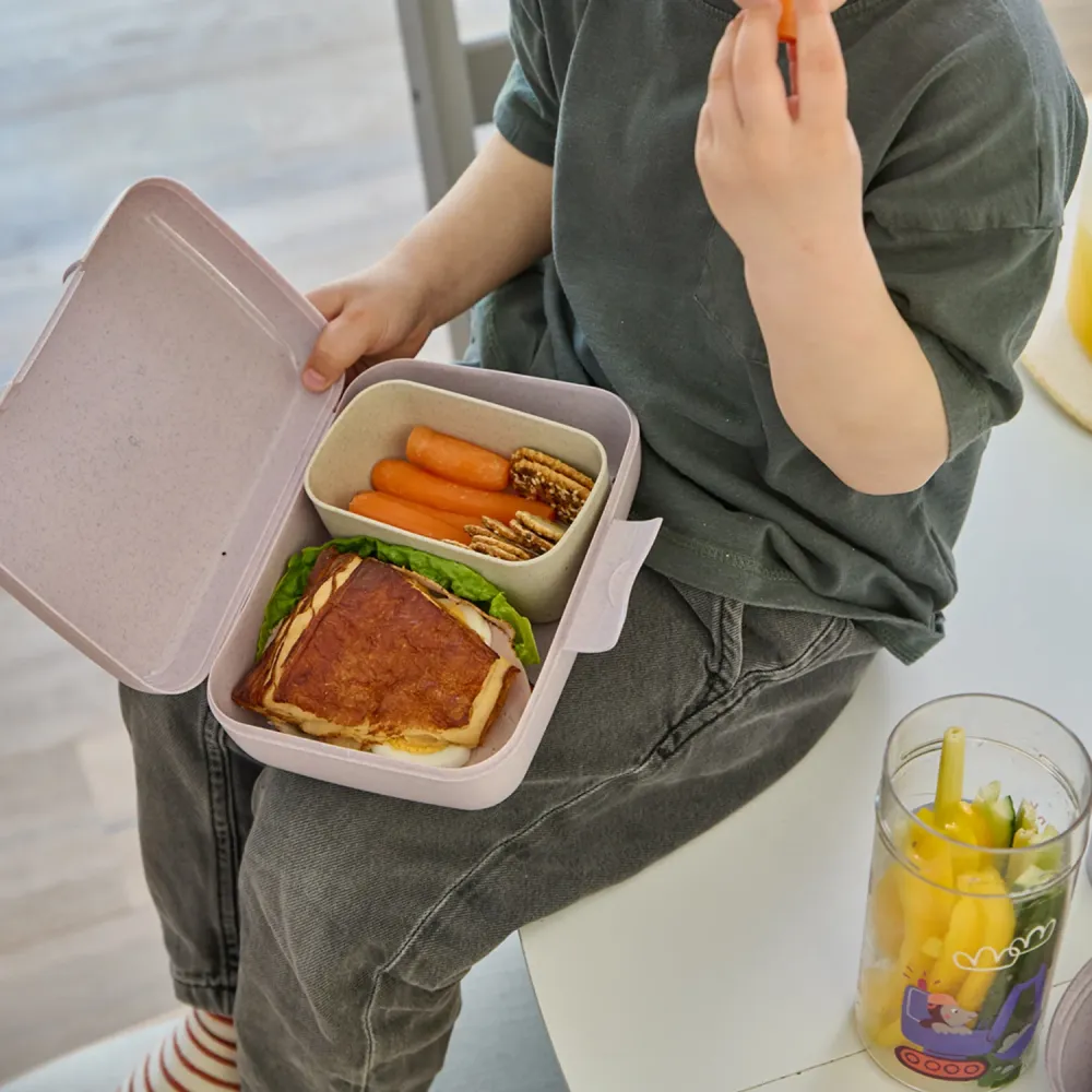 Koziol Green Purple Grey Lunch Box Med Separat Skål Candy L Trucks