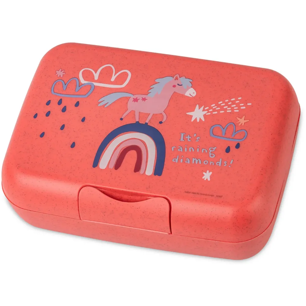 Koziol Organic Coral Ruby Lunch Box Med Separat Skål Candy L Dreams