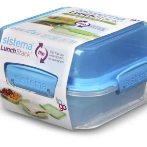 Sistema Lunch Stack Square To Go Assorteret 1,24 Liter