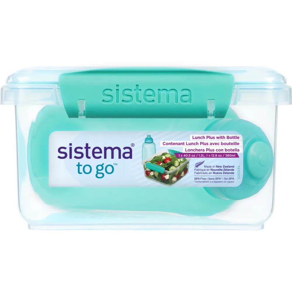 Sistema Minty Påfugl 1.2L Lunch Plus Madkasse Med Itsy Flaske 380 Ml