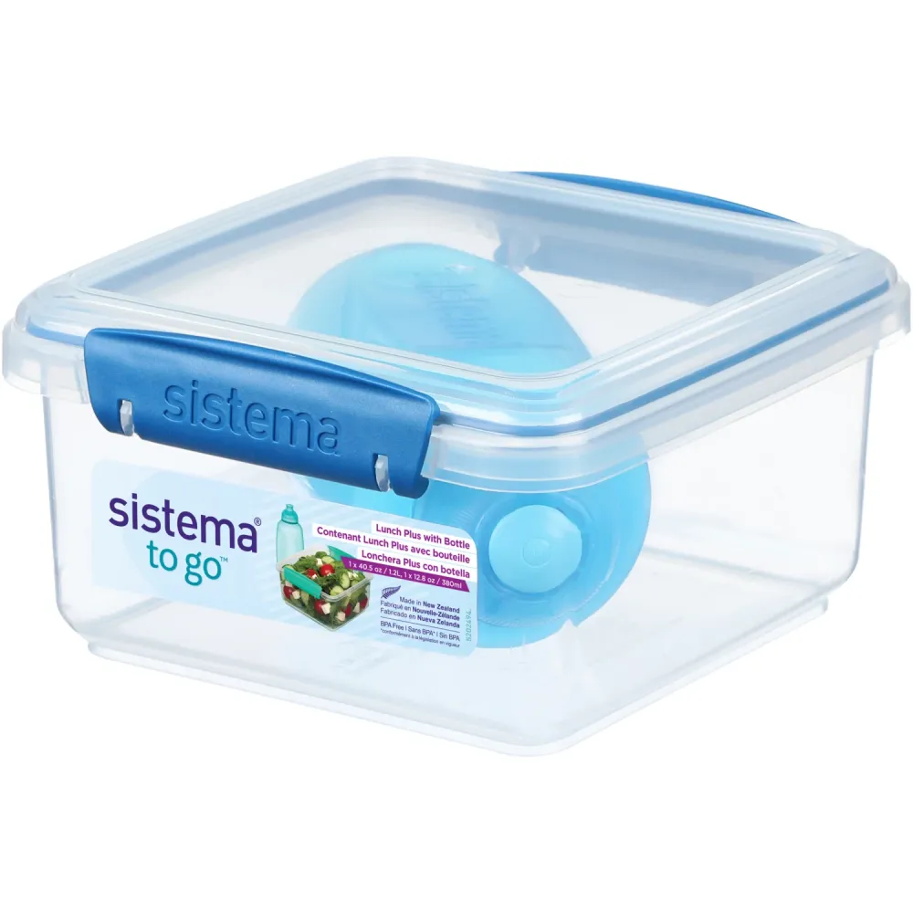 Sistema Ocean Indigo 1.2L Lunch Plus Madkasse Med Itsy Flaske 380 Ml