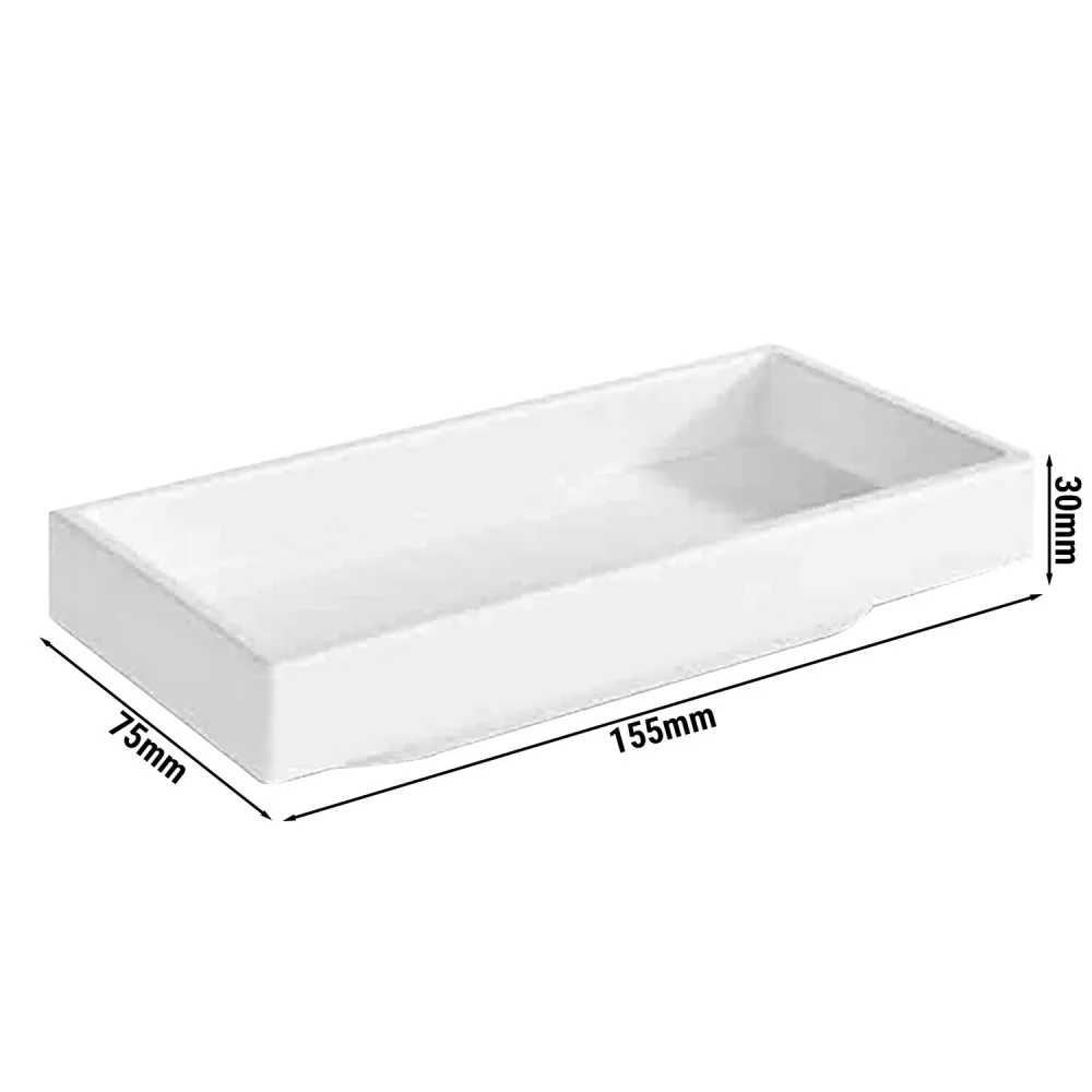 (6 stk.) Bento Box - ASIA PLUS - melamin - firkantet - snow