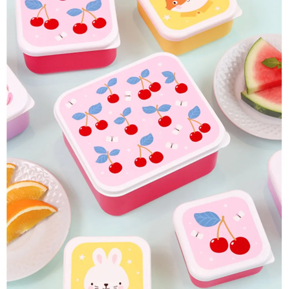 Vægmonteret Rack Little Lovely Company Cherries Lunch & Snack Box Place