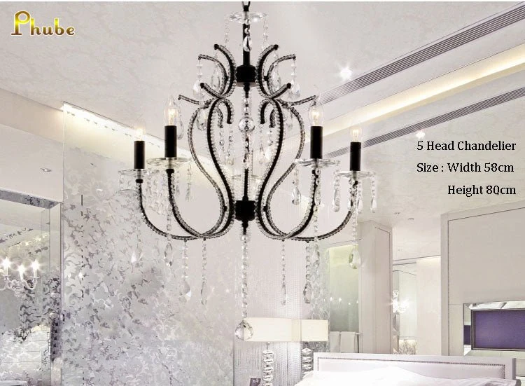 Belysning Luksus Lysekroner Lys K9 Krystal Lysekroner Luster Villa Sort Lysekroner Lys Belysning ATY Home Decor