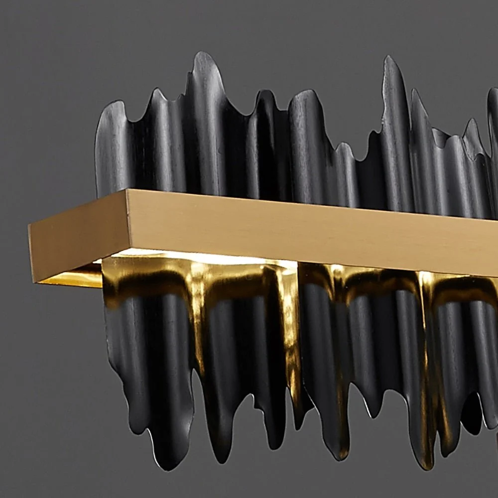 Iceberg Design Moderne LED Lysekrone Belysning Til Spisestue Guld Og Sort ATY Home Decor