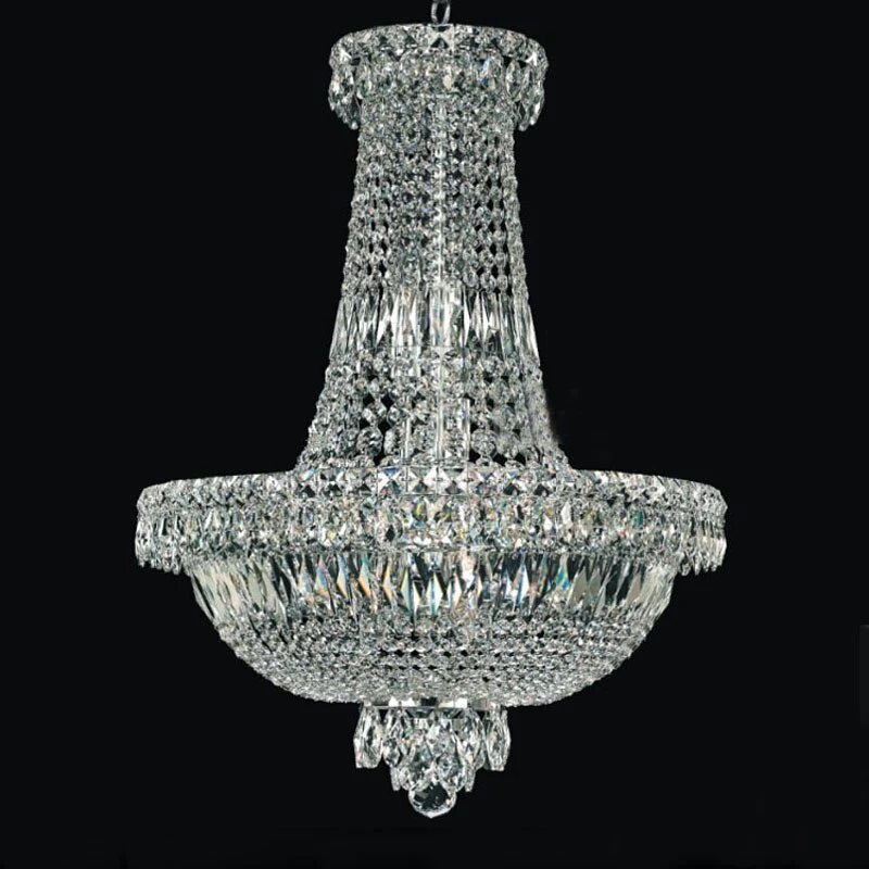 Moderne krystal lysekrone lys krom krystal lysekrone Traditionel lysekrone lysarmatur (krom lampehus, bredde 60 cm H80 cm)...