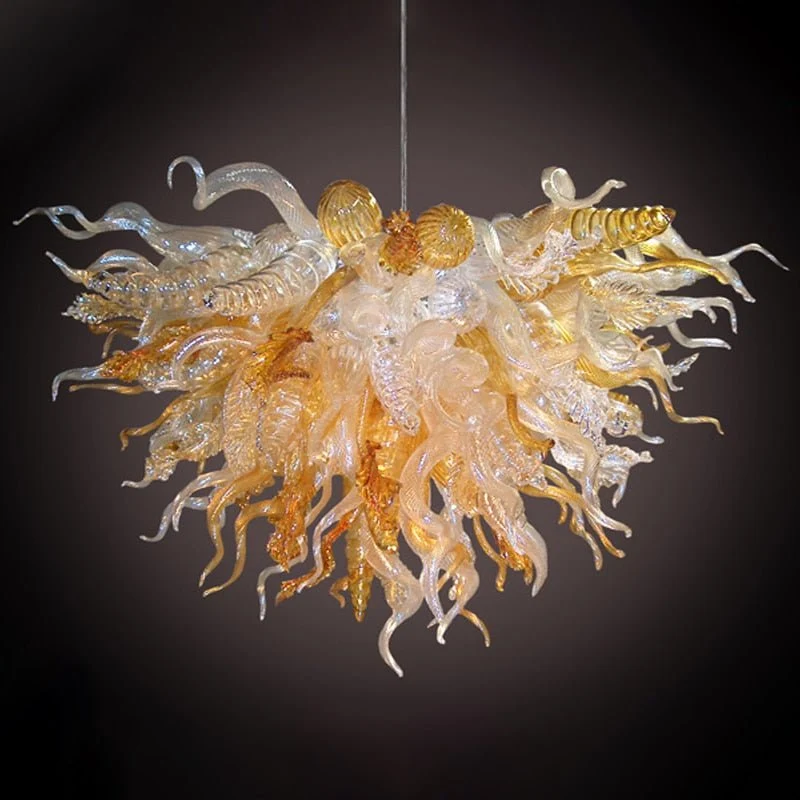 Moderne kunst rav hængende lamper håndblæst glas LED lysekrone ATY Home Decor