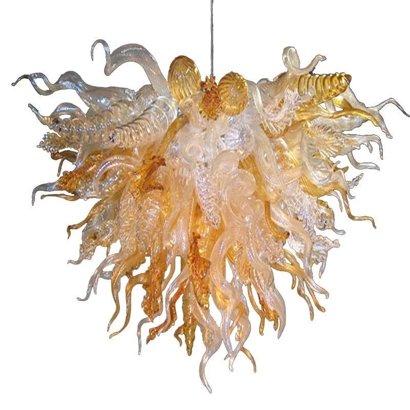 Moderne kunst rav hængende lamper håndblæst glas LED lysekrone ATY Home Decor