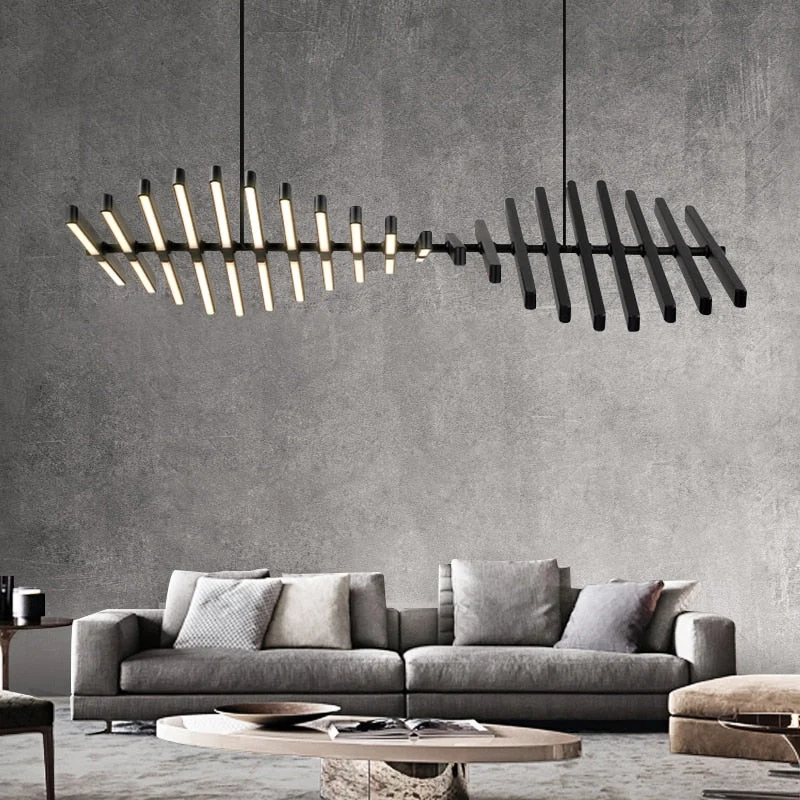 Moderne LED Lysekrone Belysning Nordic Loft Sort Hvid Hængende Pendel ATY Home Decor