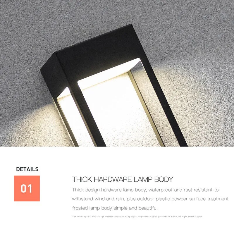Moderne LED væglampe Udendørsbelysning Havelys Vandtæt 5W Sensor Væglamper Terrasse Balkon Væglampe Gadelampe ATY Home Decor