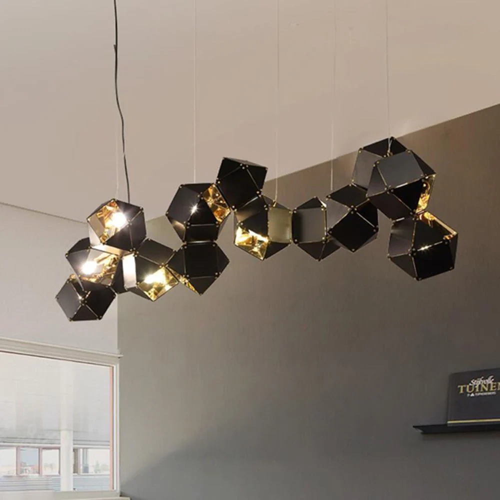 Moderne Metal Creative Pendel til Stue Spisestue Cirkulært Design Hængelamper Hjem Dekoration Belysningsarmaturer ATY Home...