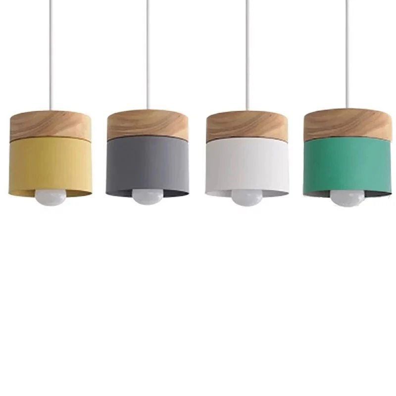 Træ Nordic Simplicity LED E27 Pendel Moderne hængelamper ATY Home Decor