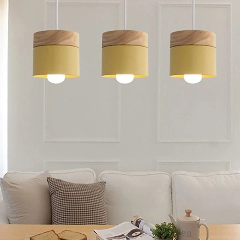 Træ Nordic Simplicity LED E27 Pendel Moderne hængelamper ATY Home Decor