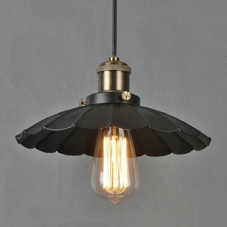 Pendel Lampeskærm Metal Industriel Belysning Retro Til Køkken Stald Spisestue Indretning E27 Rust Jern Finish ATY Home Decor