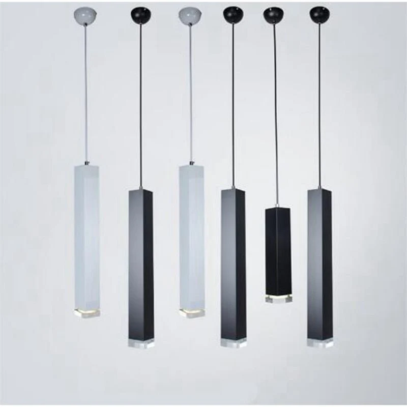 Pendellamper Moderne køkkenlampe Spisestue Bar Counter Pendellampe Køkkenlampe Firkantet rør spotlampe ATY Home Decor
