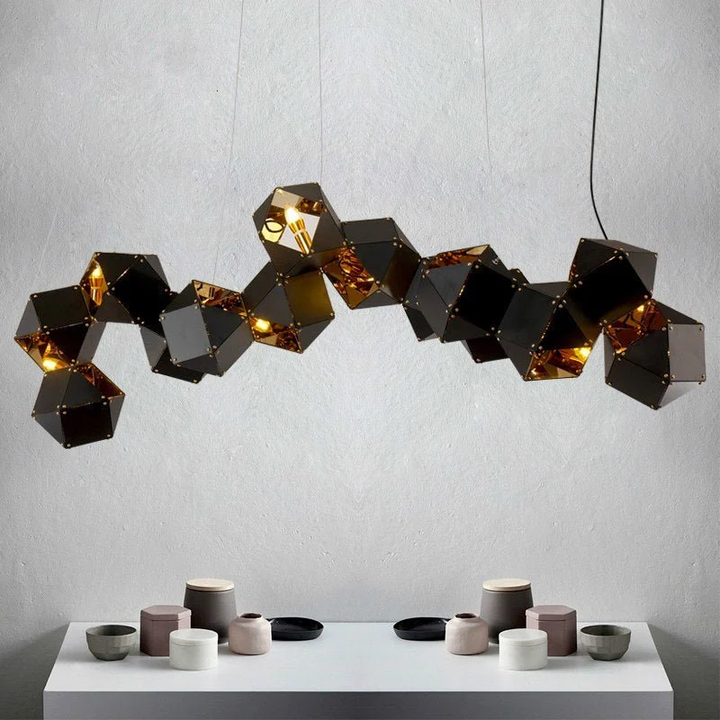 Postmoderne Led Pendel Designer'S Belysning Restaurant Studio Metal Lamper Dna Creative Armatur Hvid Sort Luster ATY Home...