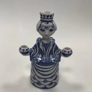 Bjørn Wiinblad Studio Lysestage i blå No L89 fra 1976