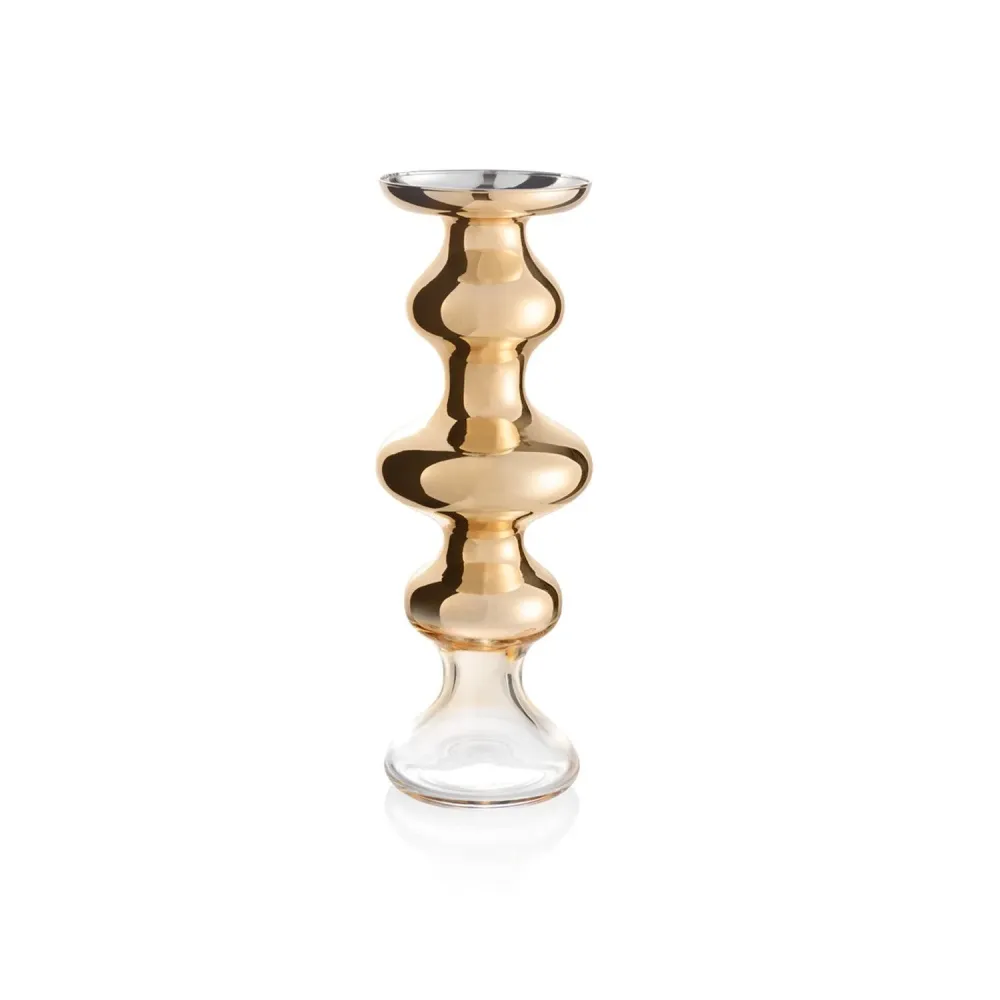 Ivv Chic lysestage 36,8 cm gennemsigtig guldfarvet spejldekoration 8309.2