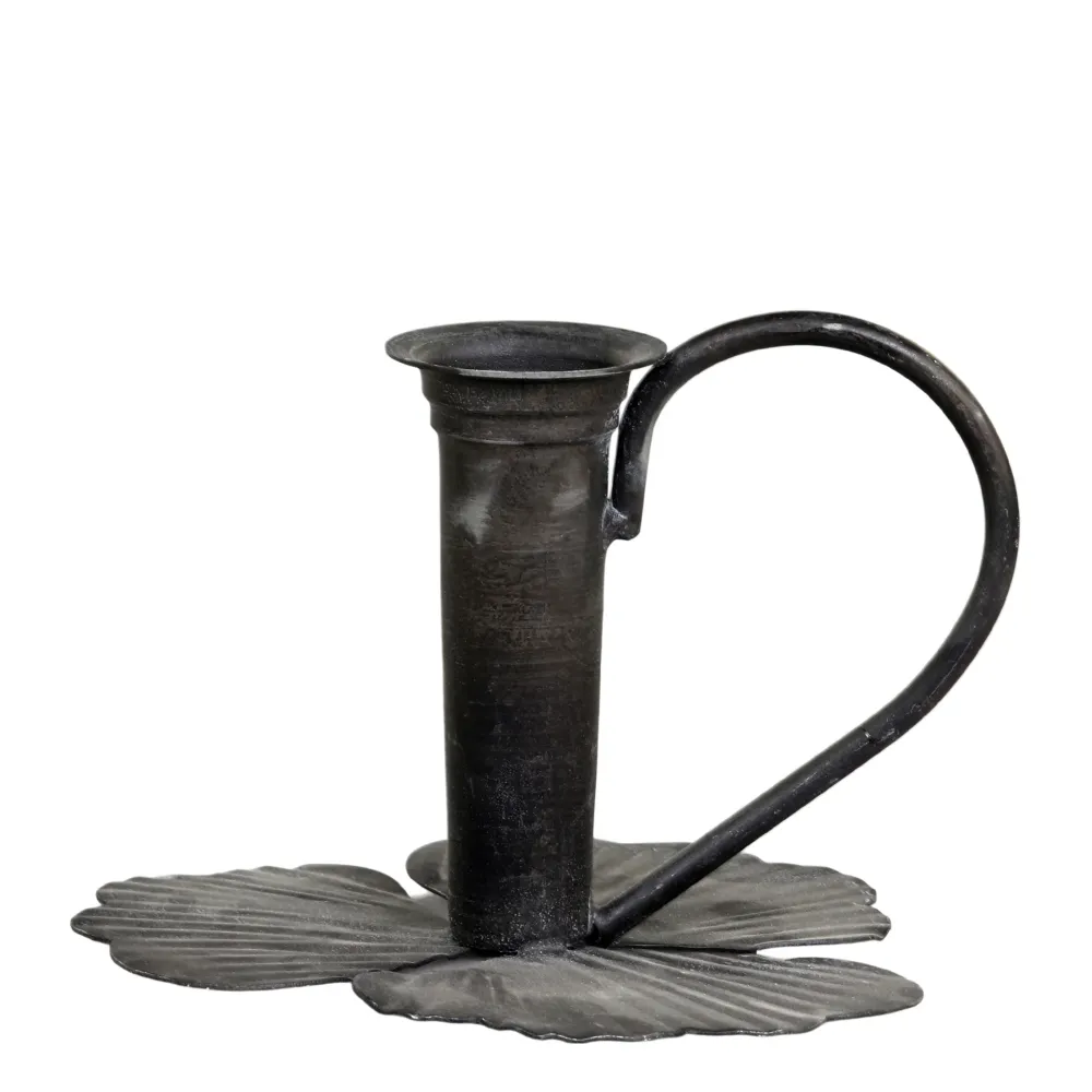 Kammerstage m. blad til bedelys - Chic Antique