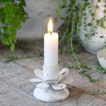 Lysestage blomst - Chic Antique