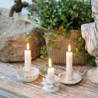 Lysestage blomst - Chic Antique