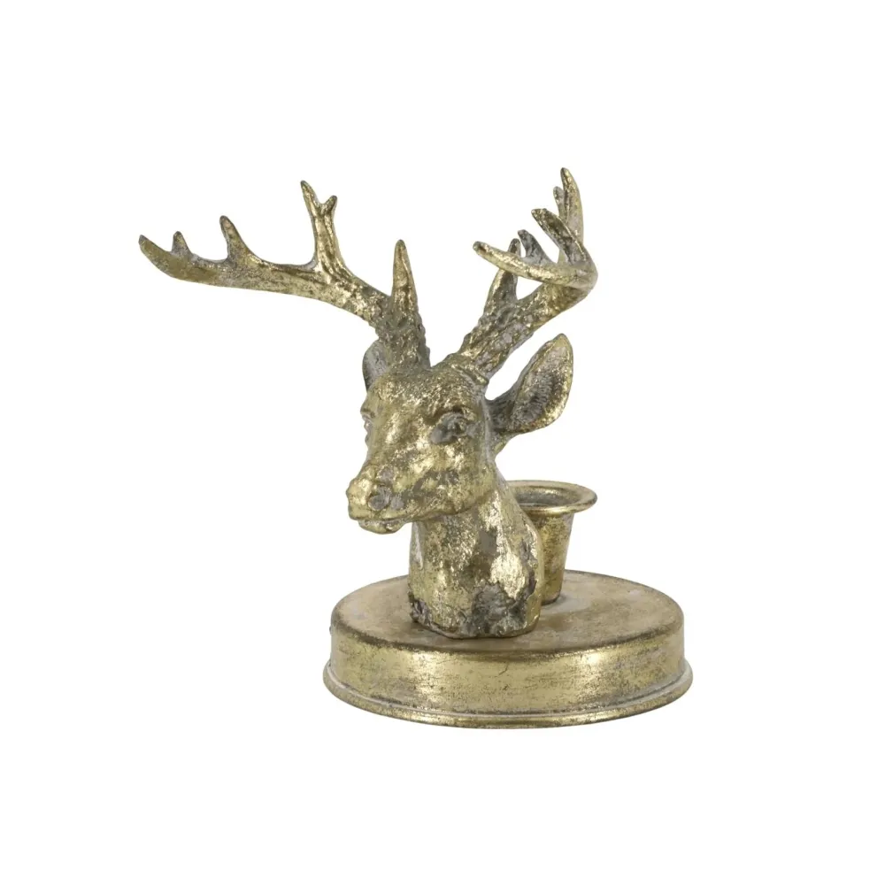 Lysestage med rensdyr - Chic Antique