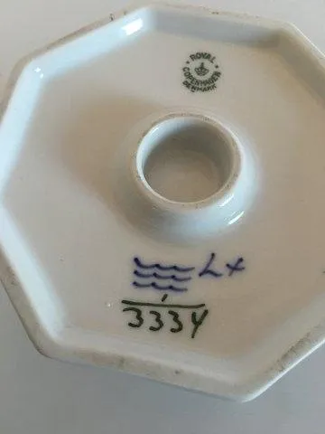 Royal Copenhagen Musselmalet Riflet Lysestage No. 3334