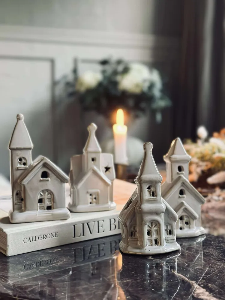 Lyshus Kirke med led - WHITE MIX