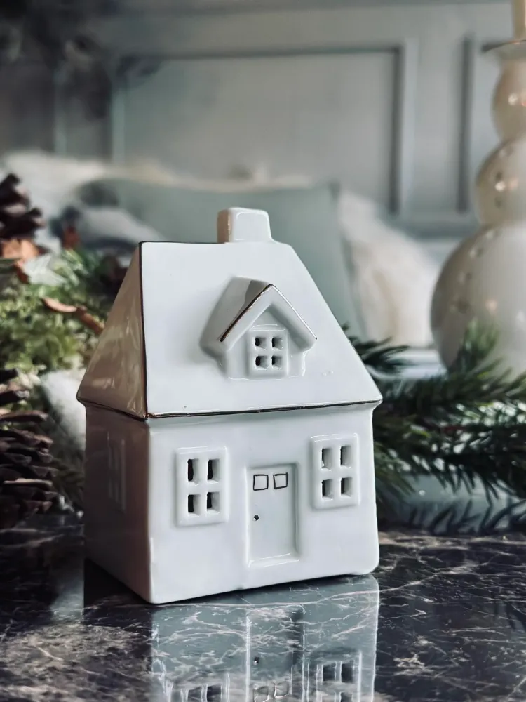 Lyshus med led lys - Porcelæn