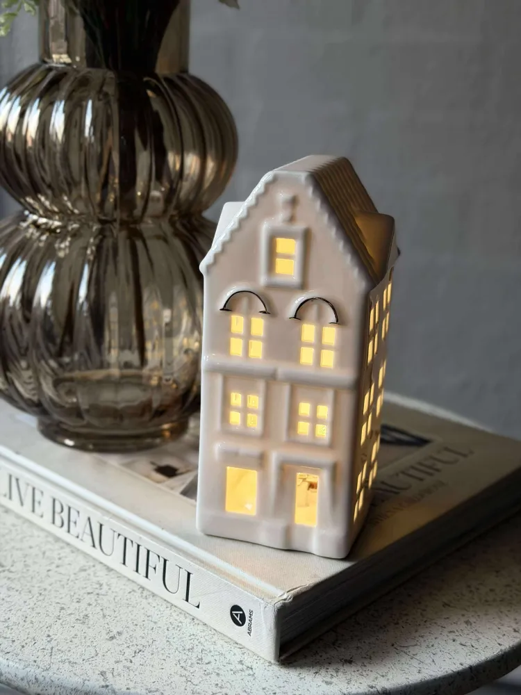 Lyshus med led - Porcelæn