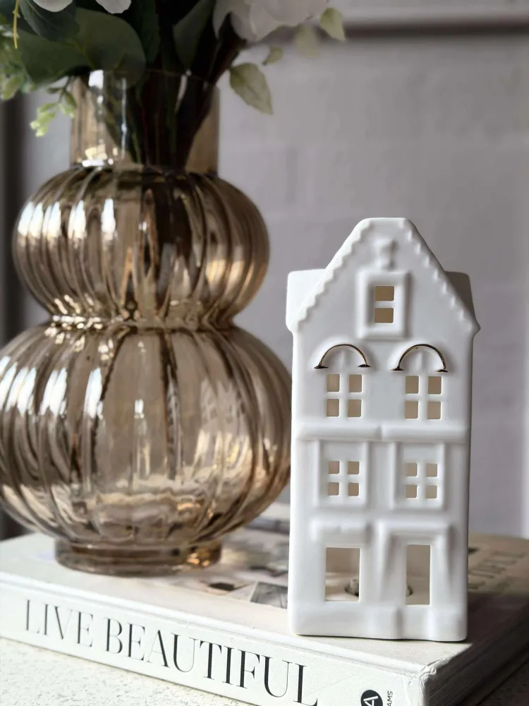 Lyshus med led - Porcelæn