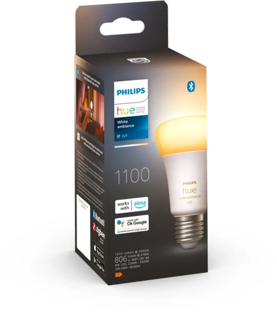 Philips Hue White Ambiance A60 E27 – 1100 lm, Bluetooth