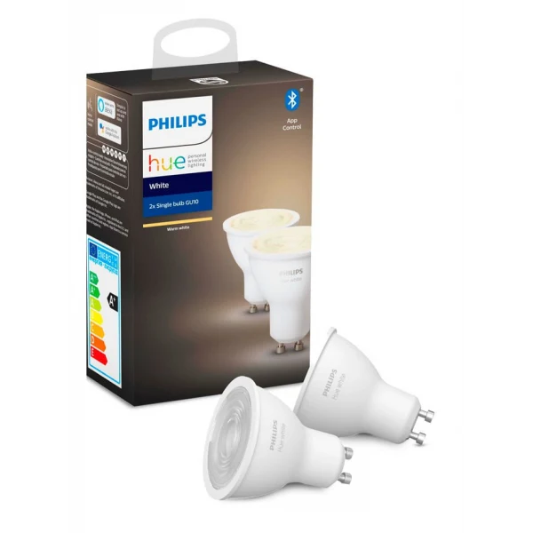 Philips Hue White GU10 – 2-Pak (Bluetooth & Hue Bridge)