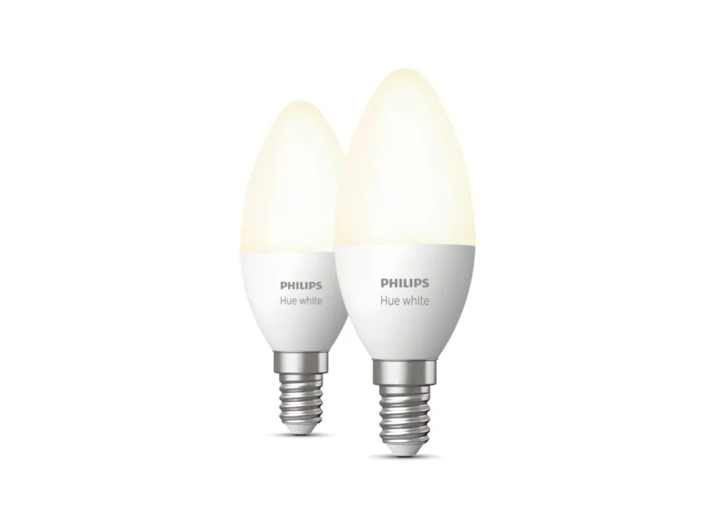 Philips Hue White Kerte E14 2pak H10,6 - Lyskilde