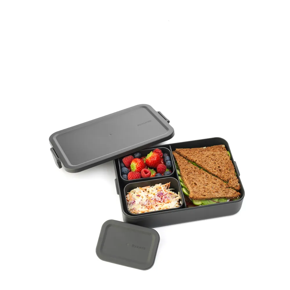 Brabantia - Make & Take Madkasse Bento rumopdelt, stor, Grå