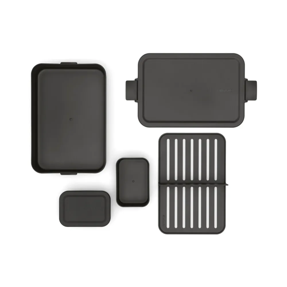 Brabantia - Make & Take Madkasse Bento rumopdelt, stor, Grå