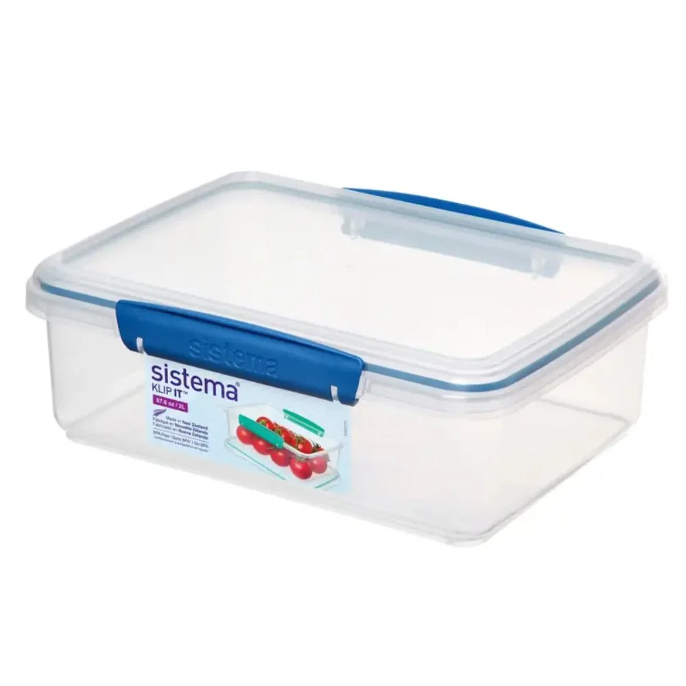 Sistema - Klip It 2 Litre Mixed - Blå - Opbevaring