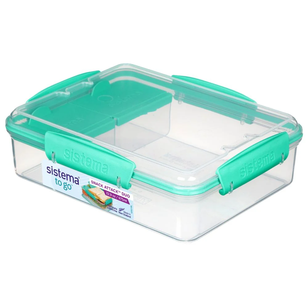 Sistema - Madkasse 975ml Snack Attack Duo To Go - Ass farver