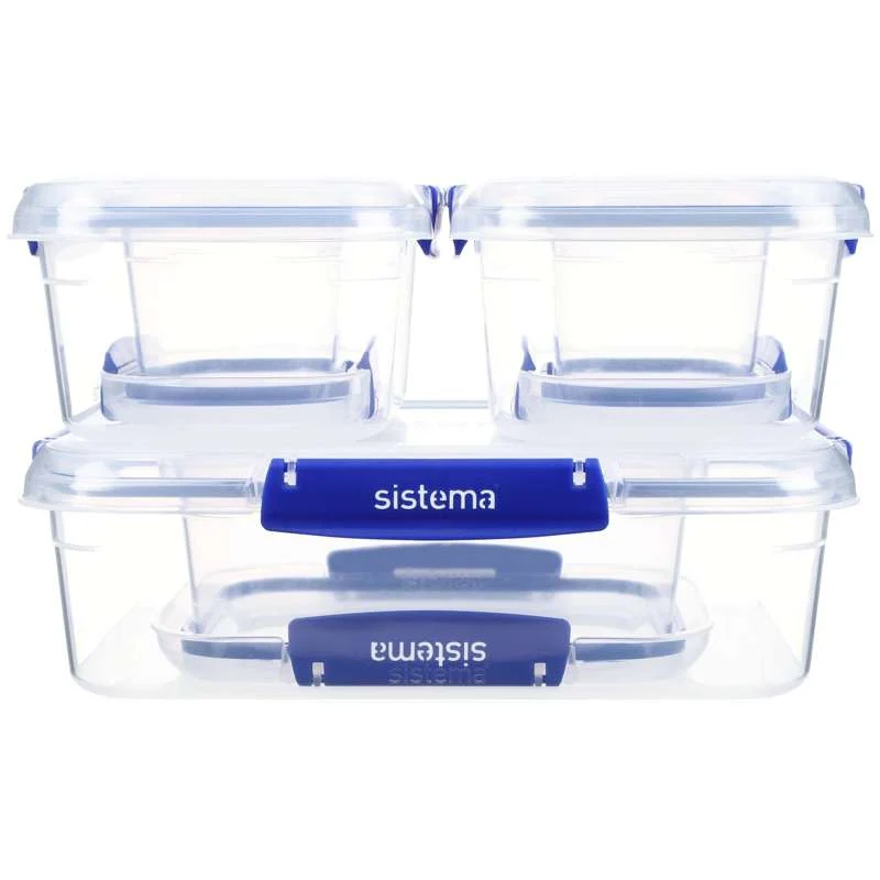 Sistema Madopbevaring - Klip It Plus - Essentials - 6-Pak - Blå