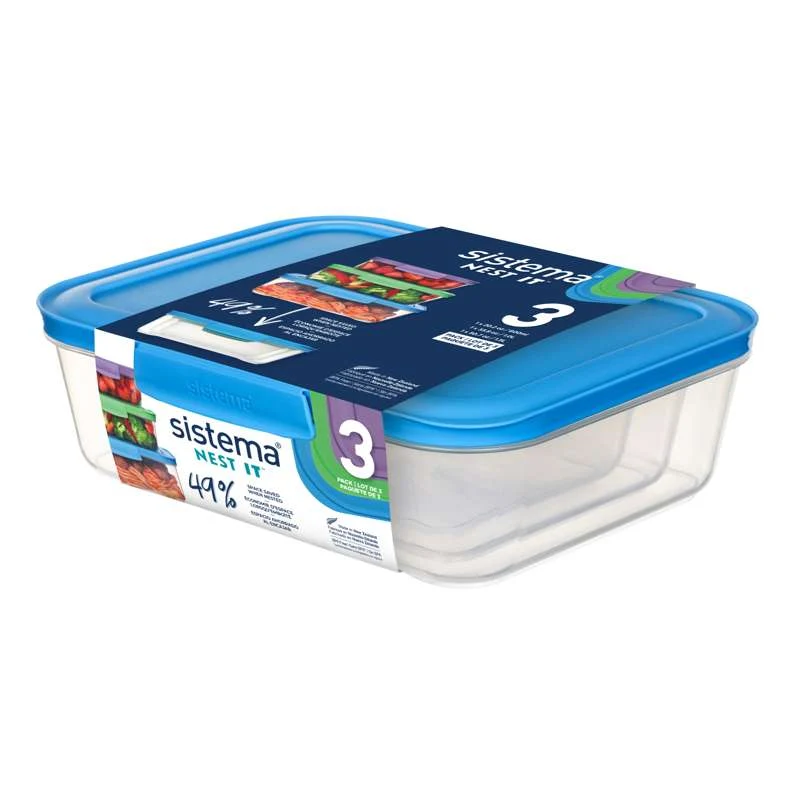 Sistema Madopbevaring - Nest It - 3-Pak - Ass. Farver