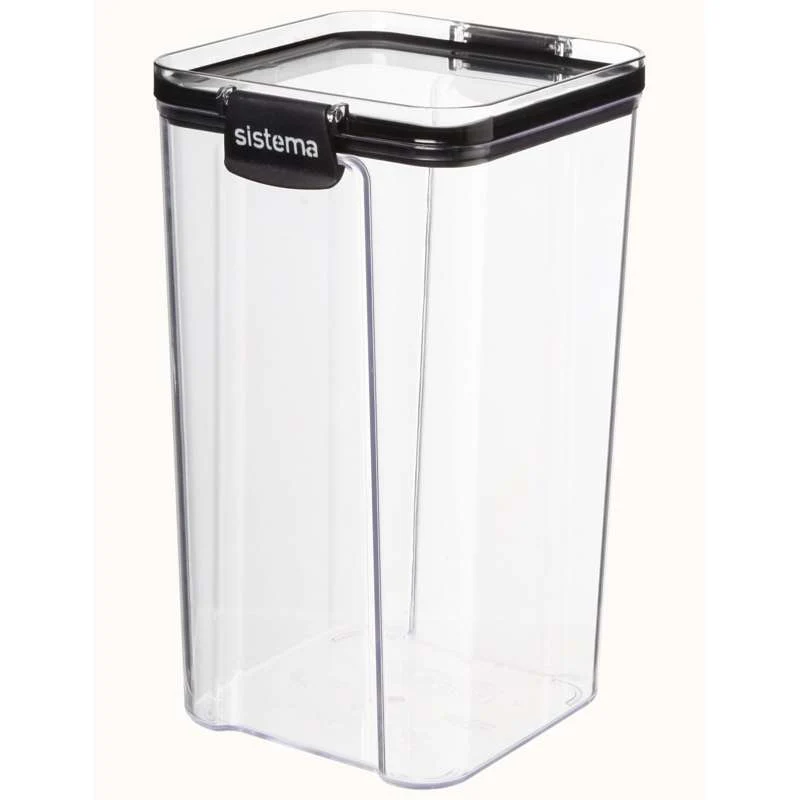 Sistema Madopbevaring - Tritan Ultra - Square - 1.3L - Sort
