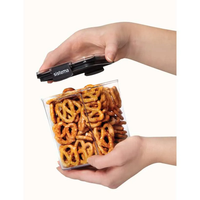 Sistema Madopbevaring - Tritan Ultra - Square - 920ml - Sort