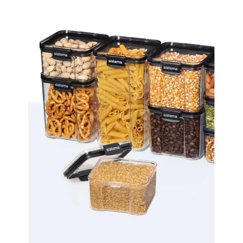 Sistema Madopbevaring - Tritan Ultra - Square - 920ml - Sort