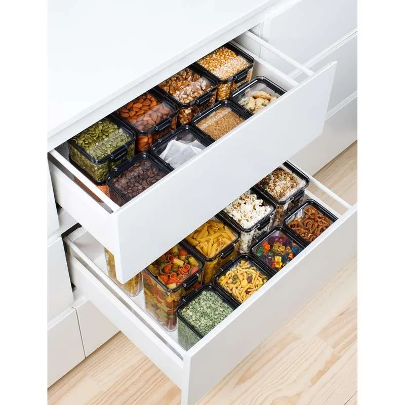 Sistema Madopbevaring - Tritan Ultra - Square - Large - 2.75L - Sort
