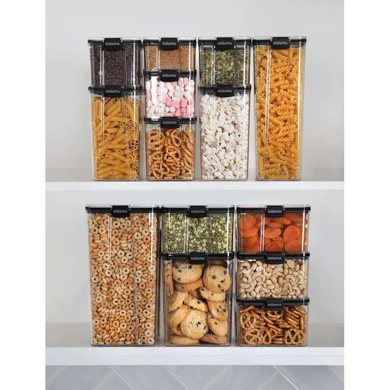Sistema Madopbevaring - Tritan Ultra - Square - Large - 2.75L - Sort