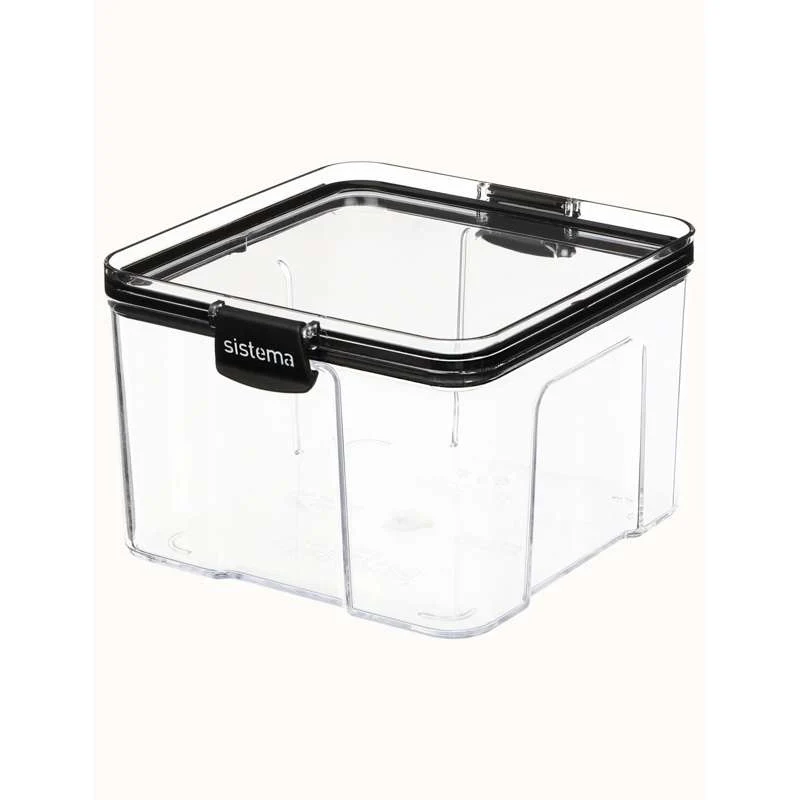 Sistema Madopbevaring - Tritan Ultra - Square - Large - 1.4L - Sort