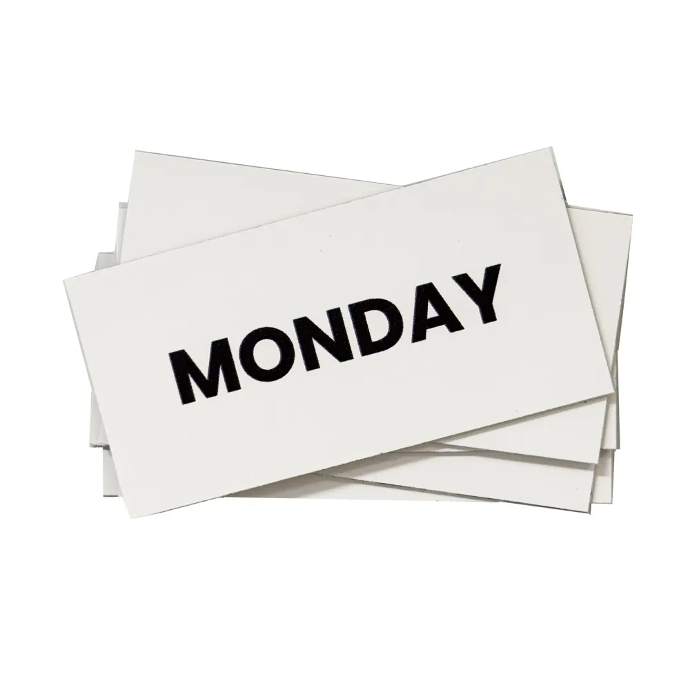 Weekdays - Ugedage på engelsk - Magnetsæt (7-pak)