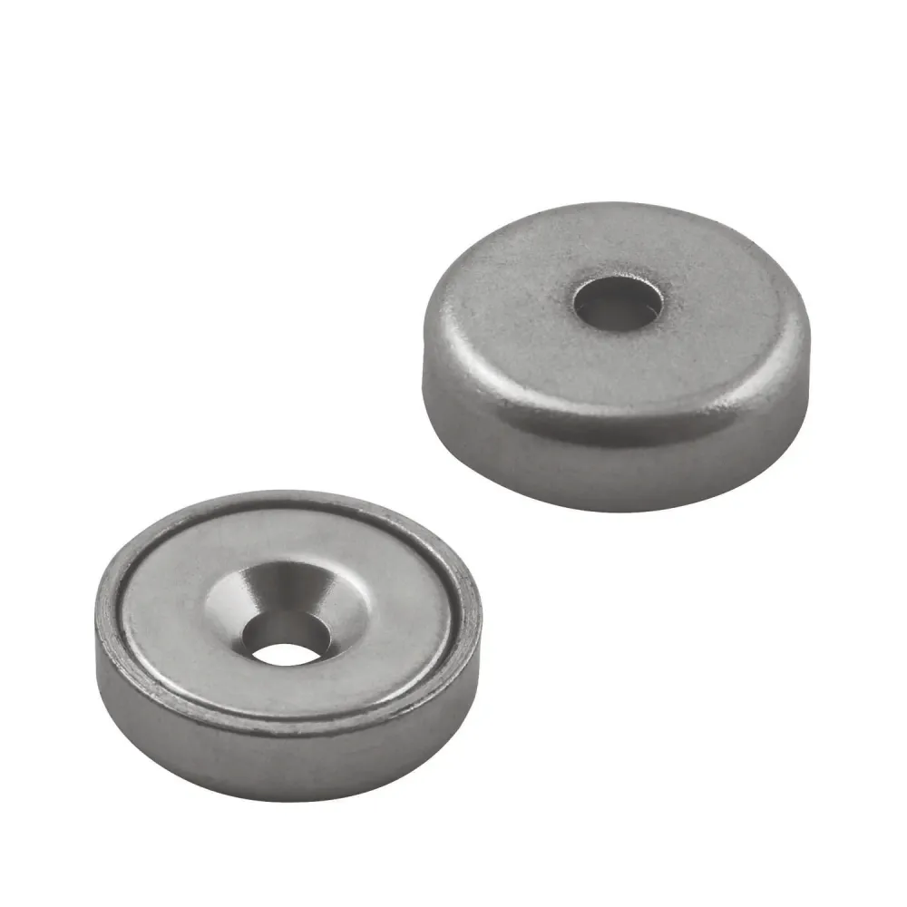 DIESELLA Neodymium Pottemagnet Ø32x7,0 undersænket skruehul Ø5,5mm
